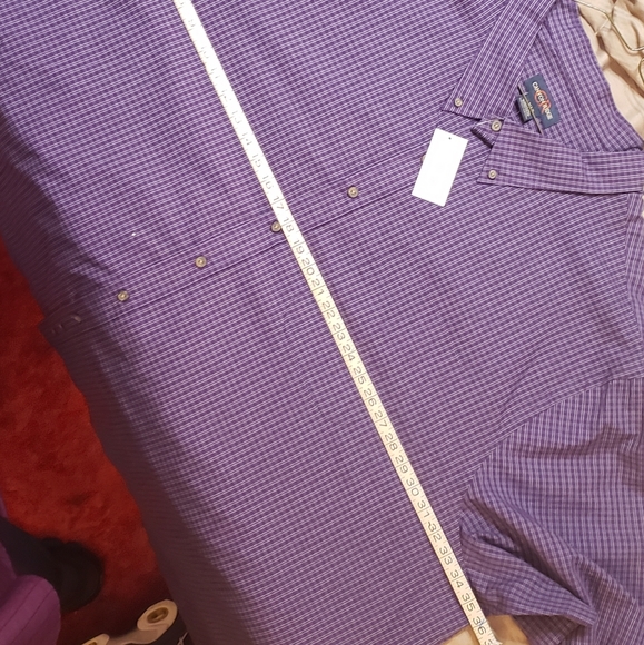 Beautiful purple, button shirt. It has thin lines through it. 5xl NEW with tag. - Picture 4 of 5